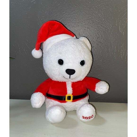 HALLMARK 2020 TEDDY BEAR SANTA 9” PLUSH - RETIRED - Picture 1 of 6